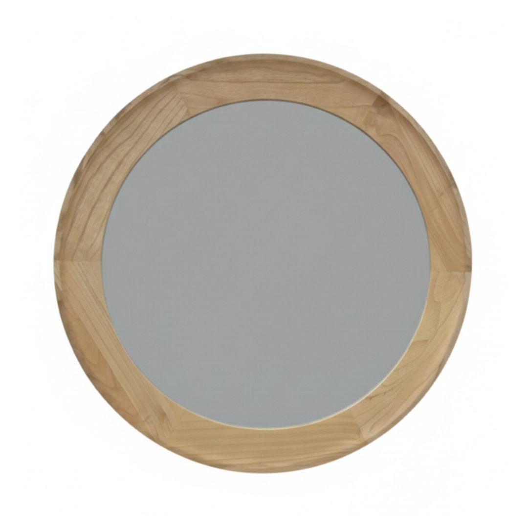 Round Nellie Wood Mirror