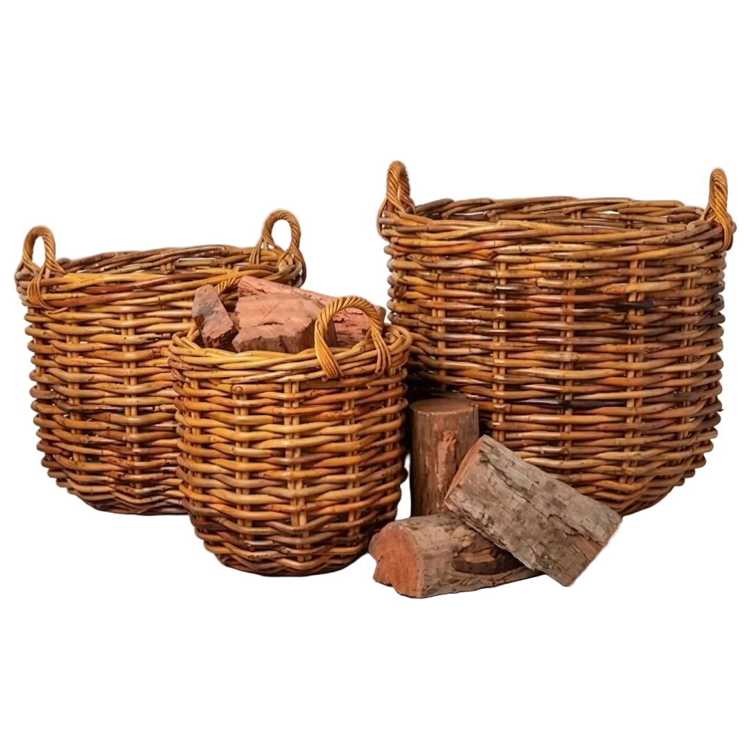 Rattan Log Baskets