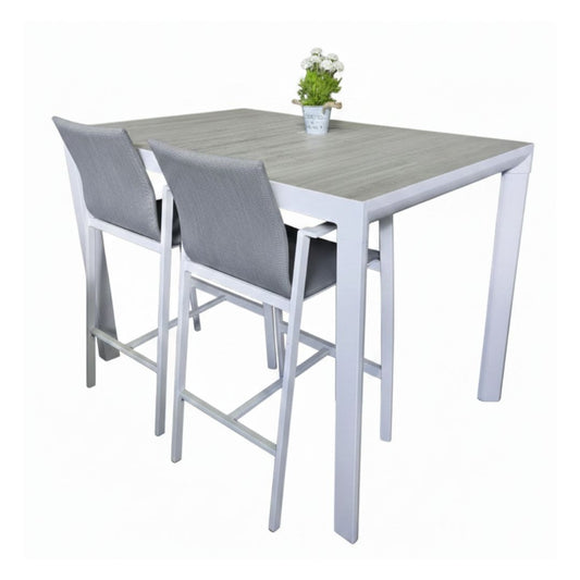 7 Piece Memphis/Bronte Bar Setting - White