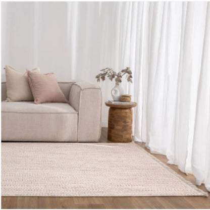 Berno Ivory Loop Rug - Pink