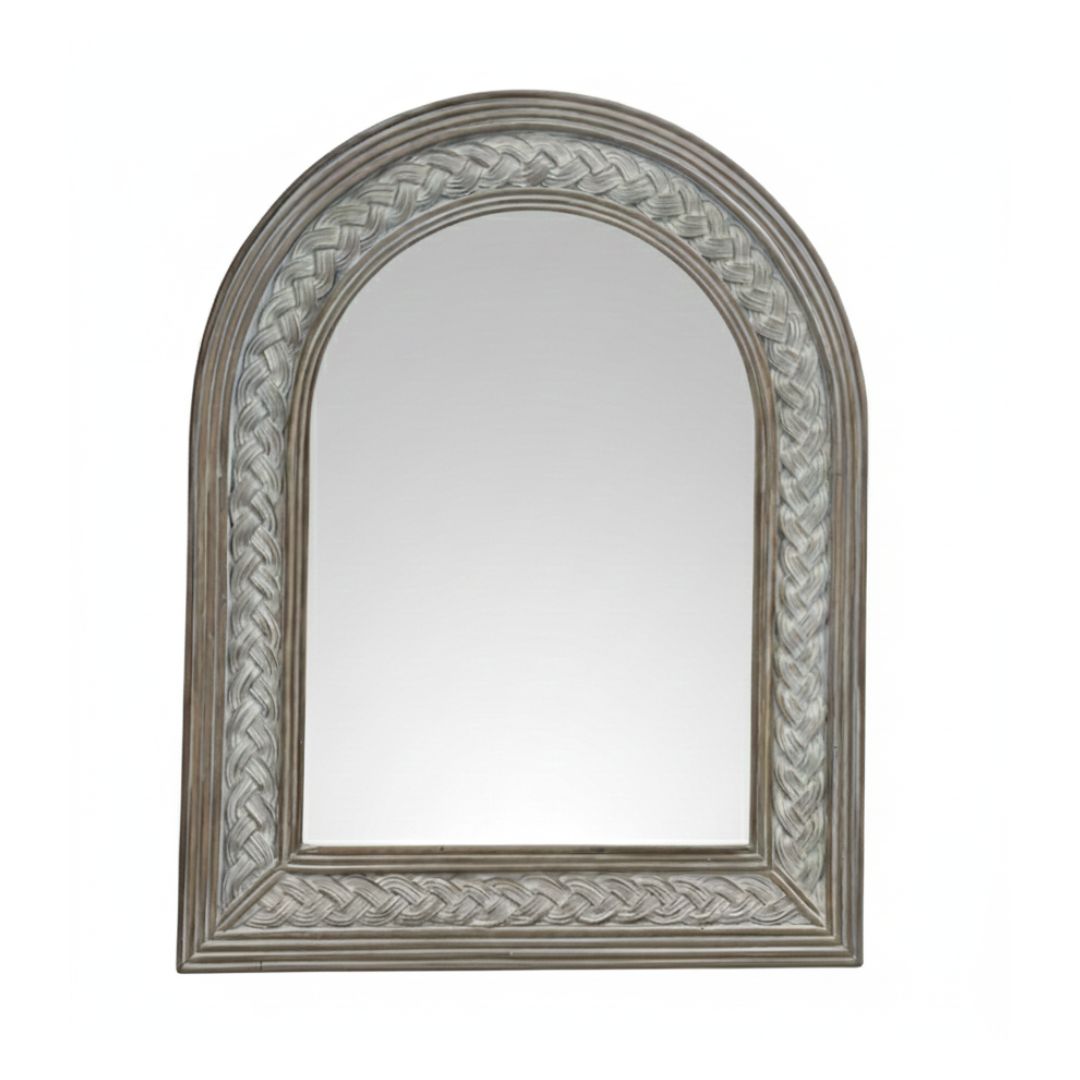 Plait Arc Wood Mirror