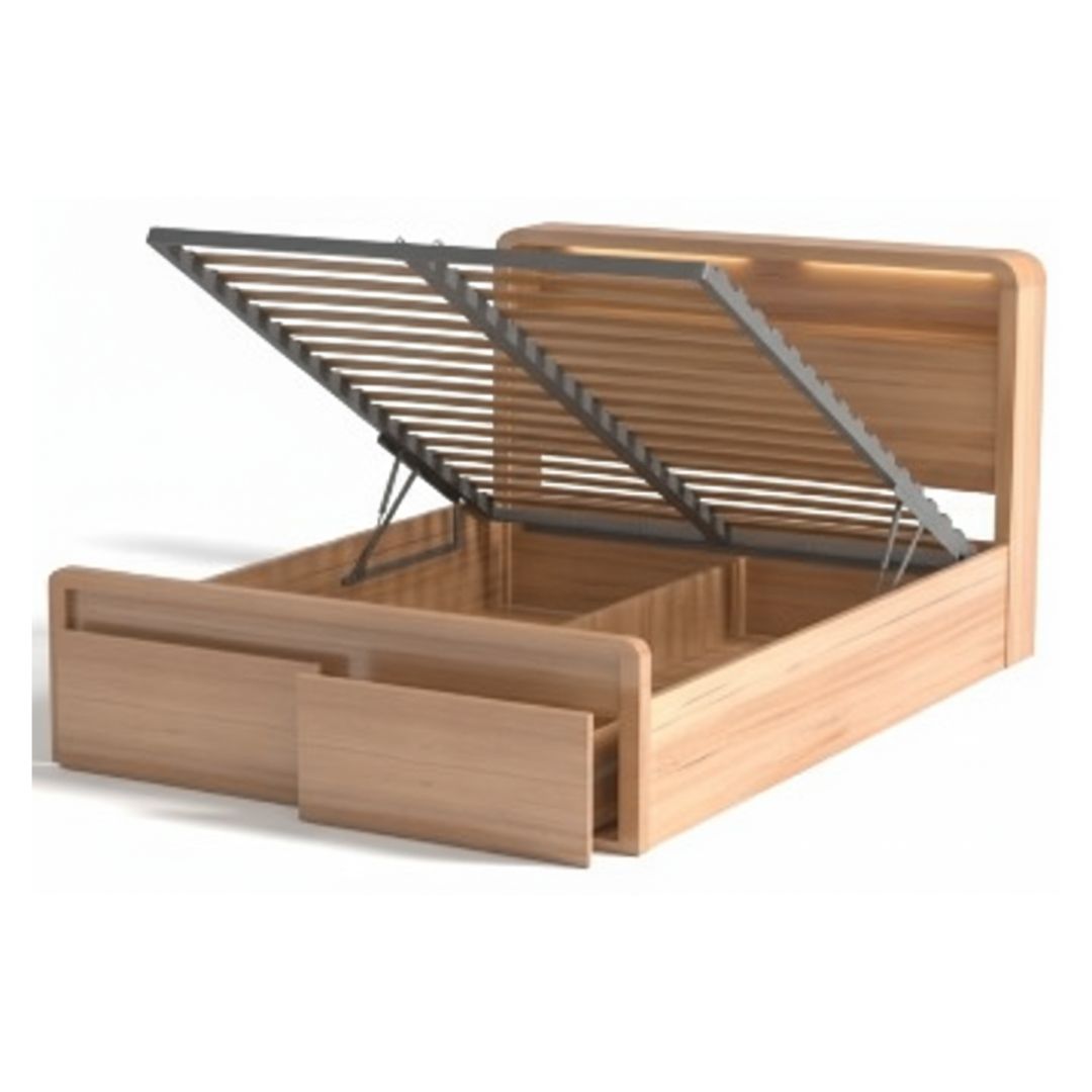 Jade Gas Lift Bed with Drawers